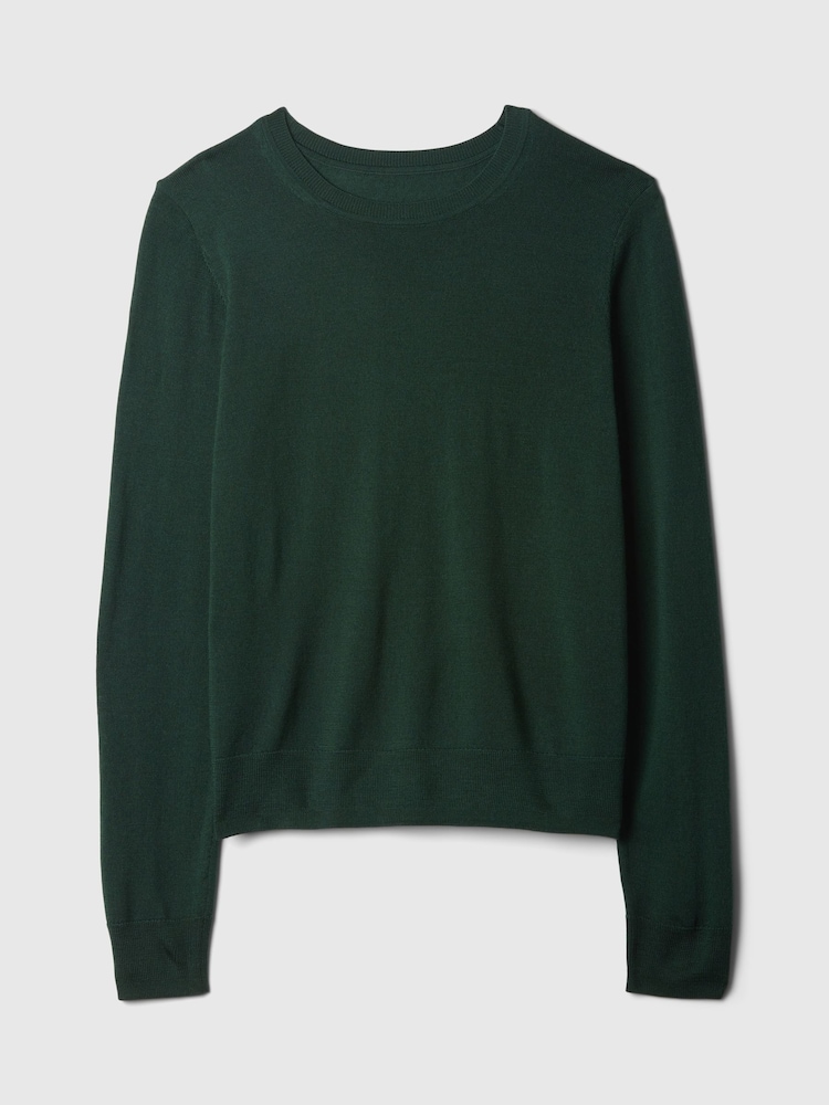 Gap Green Merino Wool Crew Neck Jumper - Image 5 of 5