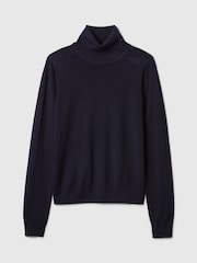 Azul marino - Suéter con cuello alto de lana merino de Gap - Imagen 4 de 5