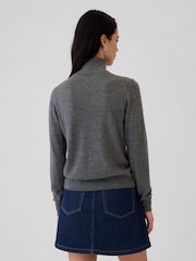 Gap Grey Merino Wool Turtle Neck Jumper - Image 2 of 5