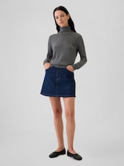 Gap Grey Merino Wool Turtle Neck Jumper - Image 3 of 5