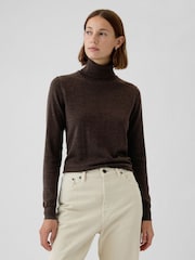 Marrón - Suéter con cuello alto de lana merino de Gap - Imagen 3 de 5