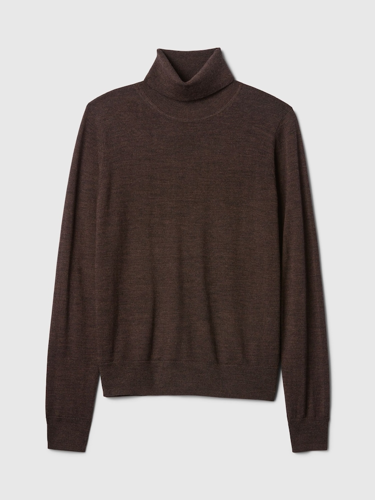Marrón - Suéter con cuello alto de lana merino de Gap - Imagen 5 de 5