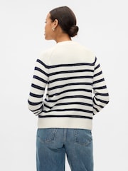 Gap White/Black Stripe CashSoft Crew Neck Jumper - Image 2 of 5