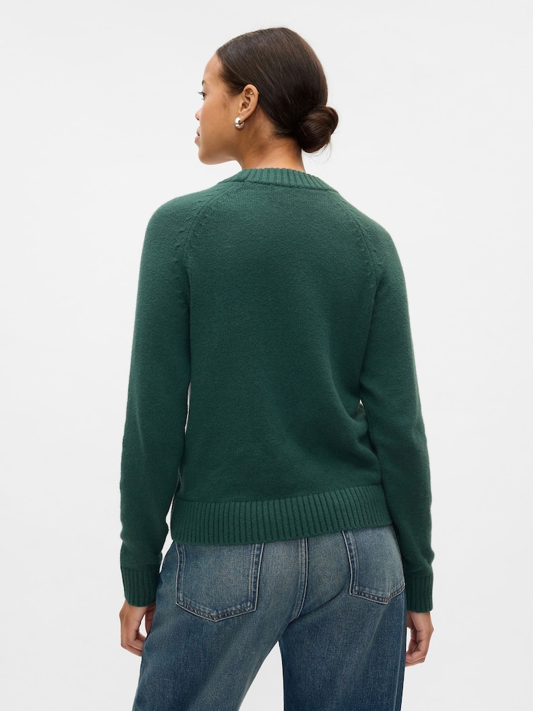 Gap Green CashSoft Textured Crew Neck Jumper - Image 2 of 5
