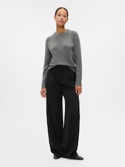 Gap Grey CashSoft Textured Crew Neck Jumper - Image 3 of 5