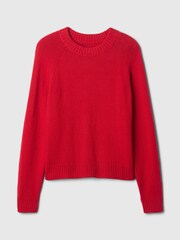 Gap Red CashSoft Textured Crew Neck Jumper - Image 4 of 5