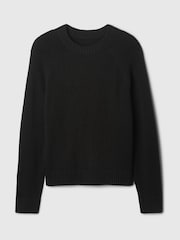 Negro - Suéter de cuello redondo con diseño texturizado de Cashsoft de Gap - Imagen 4 de 5