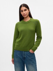 Gap Lime Green CashSoft Textured Crew Neck Jumper - Image 1 of 5