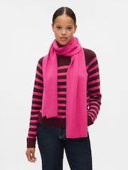 Gap Burgundy/Pink Stripe CashSoft Crew Neck Jumper - Image 1 of 5