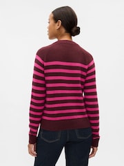 Gap Burgundy/Pink Stripe CashSoft Crew Neck Jumper - Image 2 of 5
