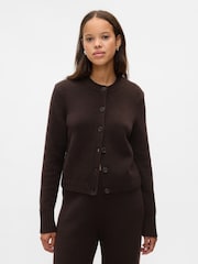 Gap Brown CashSoft Long Sleeve Crew Neck Cardigan - Image 1 of 5