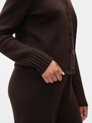 Gap Brown CashSoft Long Sleeve Crew Neck Cardigan - Image 4 of 5