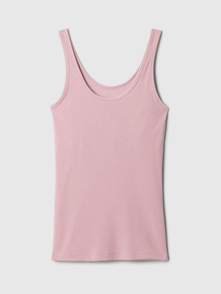 Gap Pink Ribbed Support Pyjama Tank Top - Image 4 of 4
