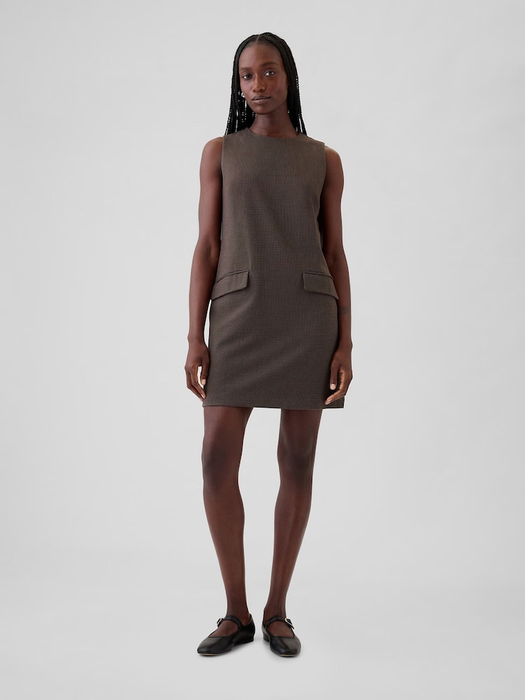 Gap Brown Shift Mini Dress - Image 1 of 5