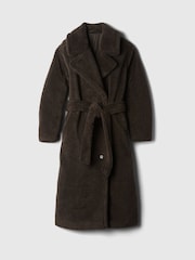 Gap Brown Teddy Borg Sherpa Long Coat - Image 5 of 5