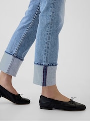 Gap Light Blue Cuffed High Waisted 90s Straight Jeans - Image 8 of 9