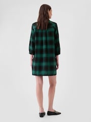 Gap Green Flannel Utility Mini Shirtdress - Image 2 of 5