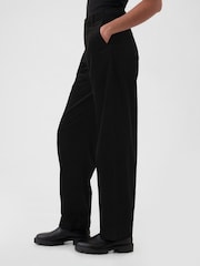 Gap Black 365 High Rise Corduroy Tapered Trousers - Image 3 of 5