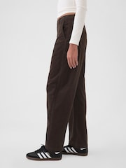 Gap Brown 365 High Rise Corduroy Tapered Trousers - Image 1 of 5