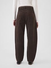 Gap Brown 365 High Rise Corduroy Tapered Trousers - Image 2 of 5