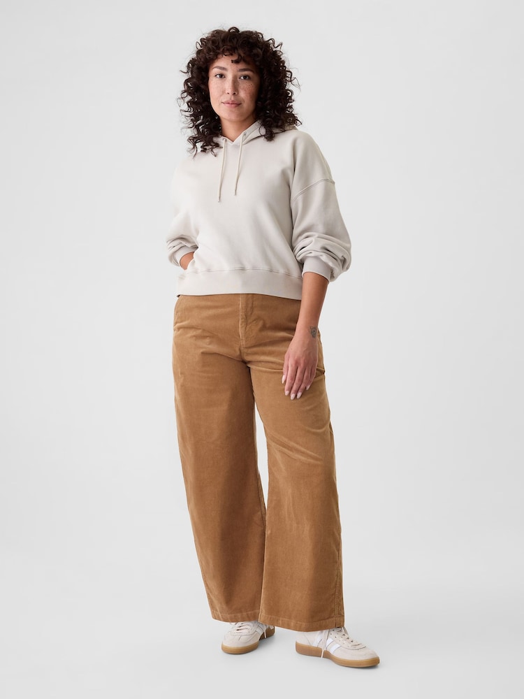 Gap Camel 365 High Rise Corduroy Tapered Trousers - Image 2 of 5 Gap Camel 365 High Rise Corduroy Tapered Trousers - Image 2 of 5