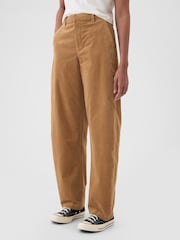Gap Camel 365 High Rise Corduroy Tapered Trousers - Image 3 of 5