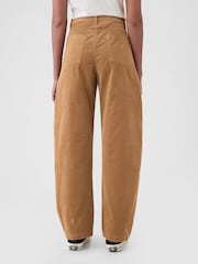 Gap Camel 365 High Rise Corduroy Tapered Trousers - Image 4 of 5