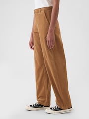Gap Camel 365 High Rise Corduroy Tapered Trousers - Image 5 of 5