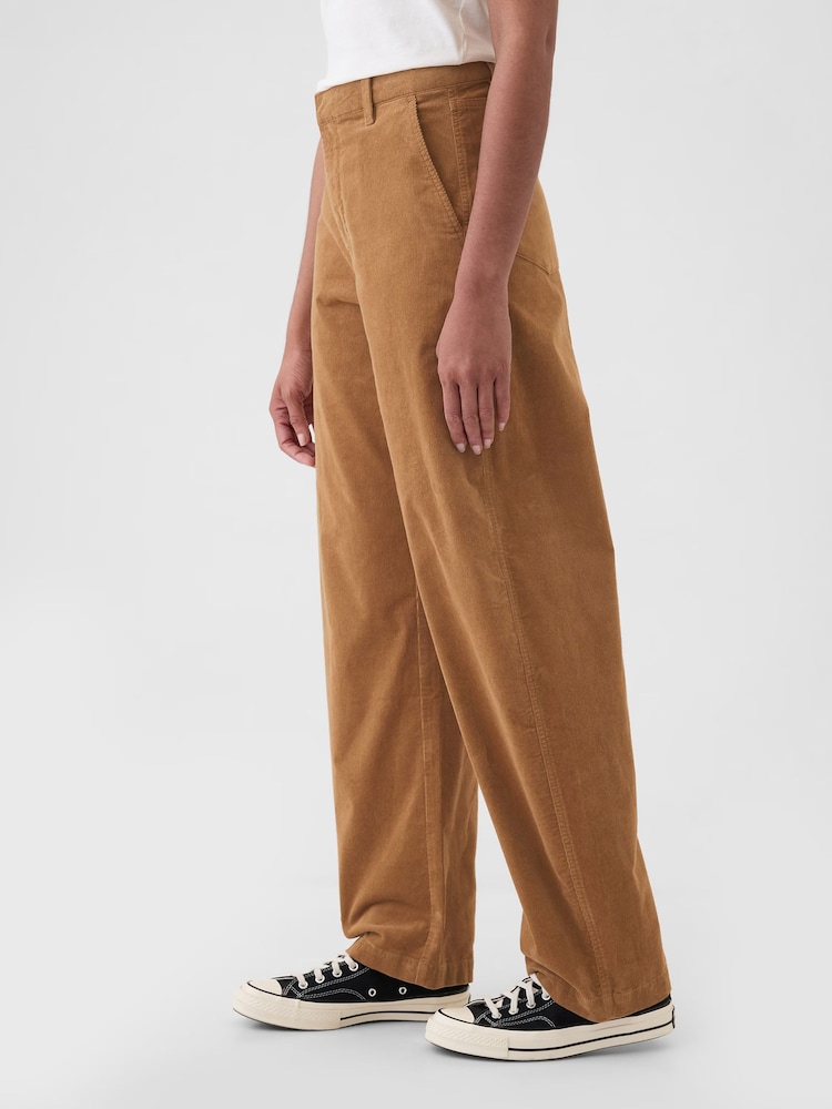 Gap Camel 365 High Rise Corduroy Tapered Trousers - Image 5 of 5 Gap Camel 365 High Rise Corduroy Tapered Trousers - Image 5 of 5