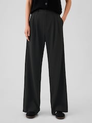 Gap Black 365 High Waisted Brushed Twill Pleated Trousers - Image 2 of 5