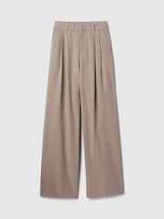 Gap Light Brown 365 High Waisted Brushed Twill Pleated Trousers - Image 4 of 4