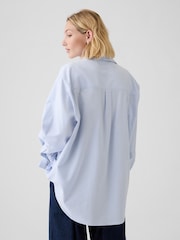 Gap Blue Organic Cotton Oxford Oversized Shirt - Image 2 of 4