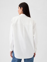 Gap White Organic Cotton Oxford Oversized Shirt - Image 2 of 4