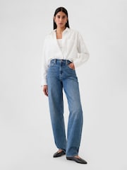 Gap White Organic Cotton Oxford Oversized Shirt - Image 3 of 4