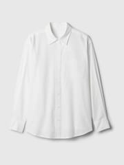 Gap White Organic Cotton Oxford Oversized Shirt - Image 4 of 4