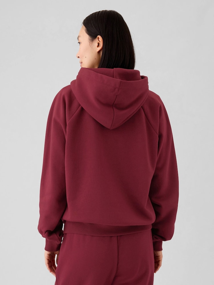 Gap Burgundy Red Vintage Logo Soft Hoodie - Image 2 of 5