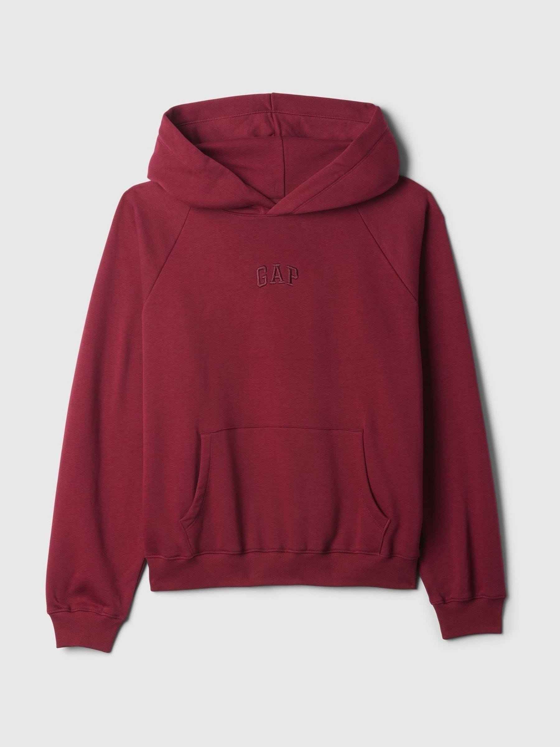 Buy Gap Burgundy Red Vintage Logo Soft Hoodie from Next Luxembourg