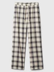 Gap White Matching Family Christmas Relaxed Flannel Pyjama Bottoms - Image 4 of 4