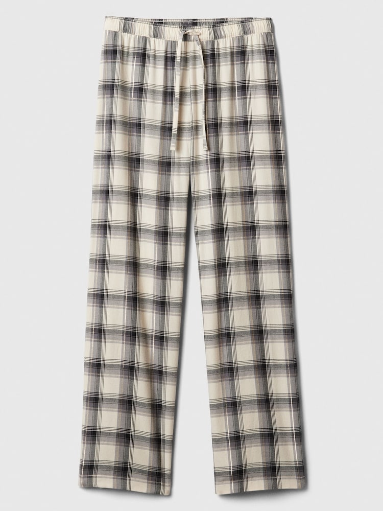Gap White Matching Family Christmas Relaxed Flannel Pyjama Bottoms - Image 4 of 4