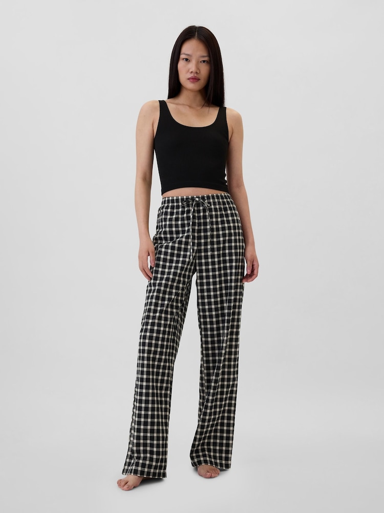 Gap Black Poplin Pyjama Bottoms - Image 1 of 4 Gap Black Poplin Pyjama Bottoms - Image 1 of 4