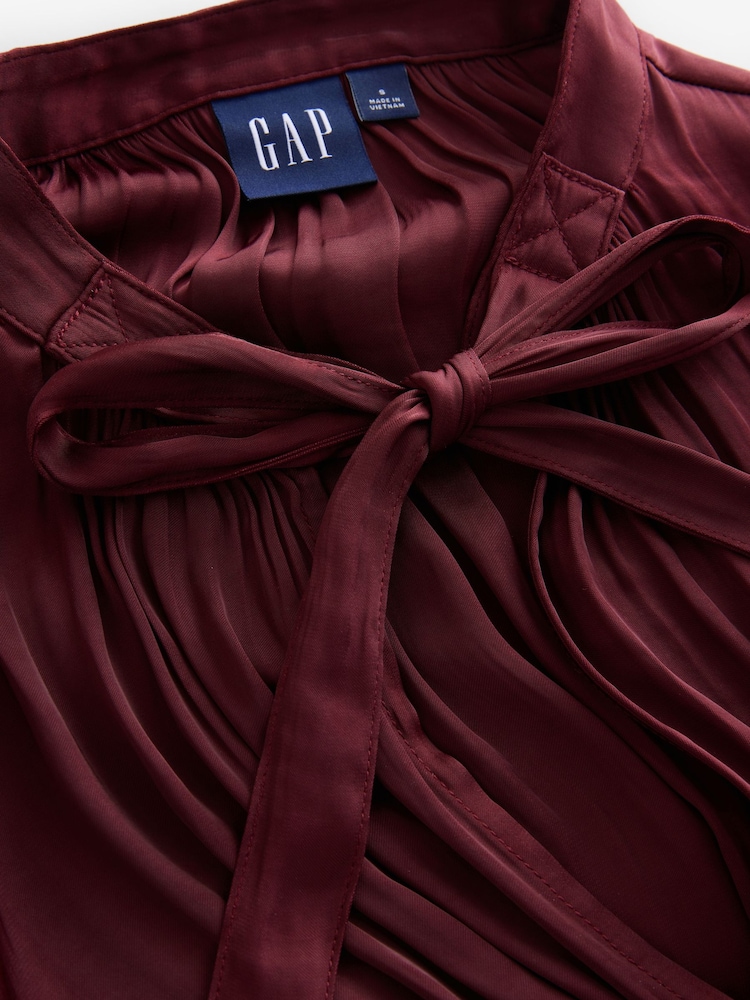 Gap Long Sleeve Satin Midi Dress - Bild 3 von 3