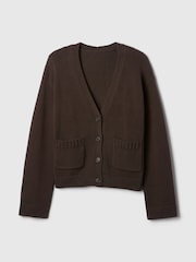 Gap Brown V-Neck Pocket Cardigan - Image 5 of 5