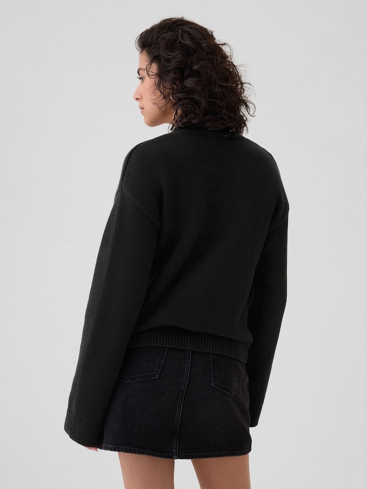 Gap Black V-Neck Pocket Cardigan - Image 2 of 5