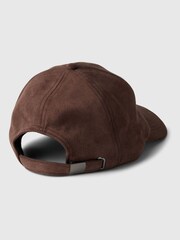Gap Brown Suede Adult Faux Leather Baseball Hat - Image 2 of 2