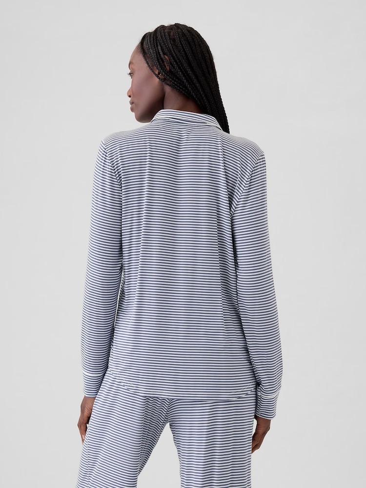 Gap Blue Modal Long Sleeve Pyjama Shirt - Image 2 of 4
