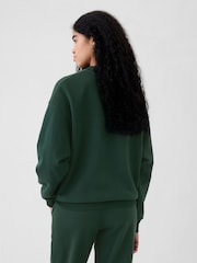 Gap Green Athletic Logo Mock Neck Jumper - Image 2 of 5