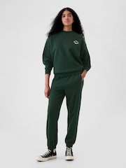Gap Green Athletic Logo Mock Neck Jumper - Image 3 of 5