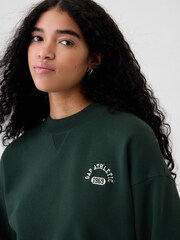 Gap Green Athletic Logo Mock Neck Jumper - Image 4 of 5