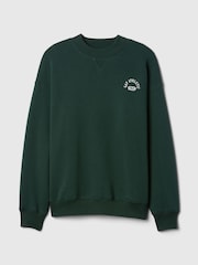 Gap Green Athletic Logo Mock Neck Jumper - Image 5 of 5