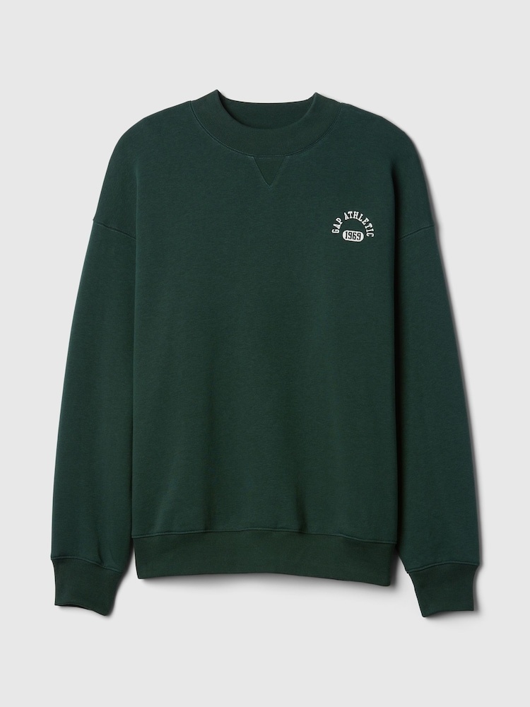 Gap Green Athletic Logo Mock Neck Jumper - Image 5 of 5